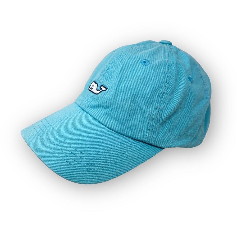 Vineyard Vines Shep & Ian Teal Whale Embroidered Cotton Hat Cap Strapback OSFM